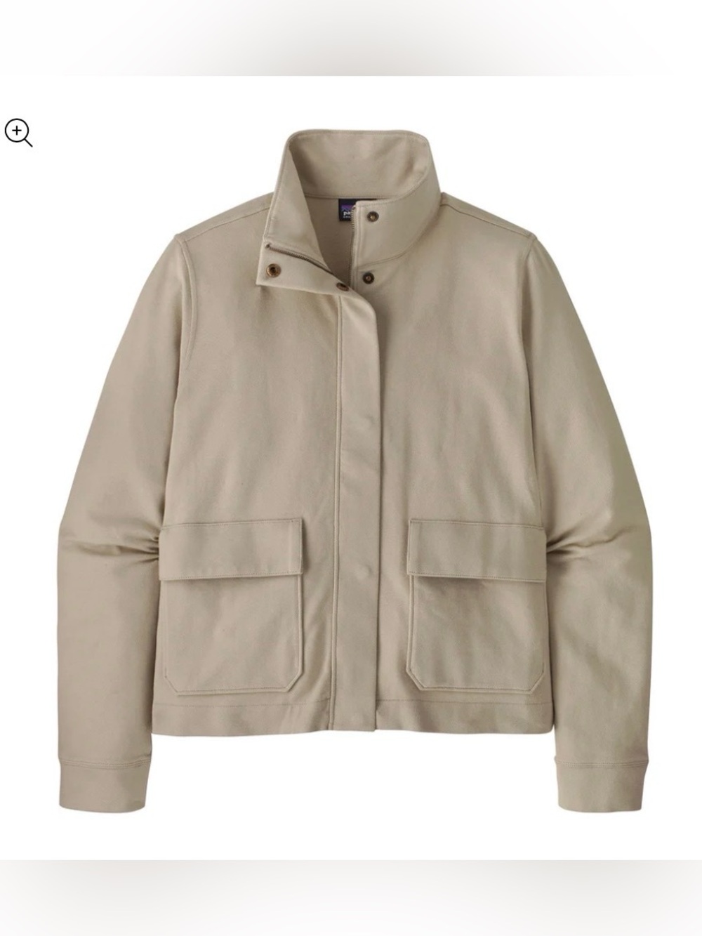 Patagonia Taupe/Gray Women's Organic Cotton Roaming Layering Shirt Jacket